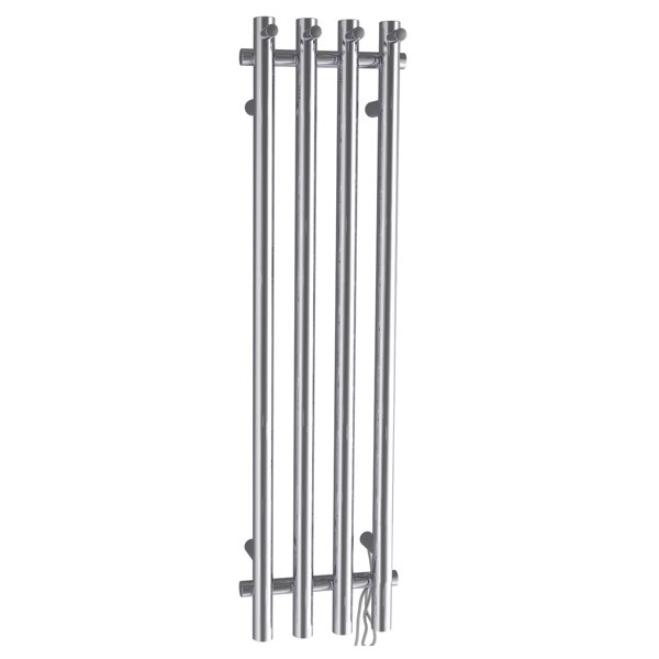 Vertical heated 2025 towel rail black